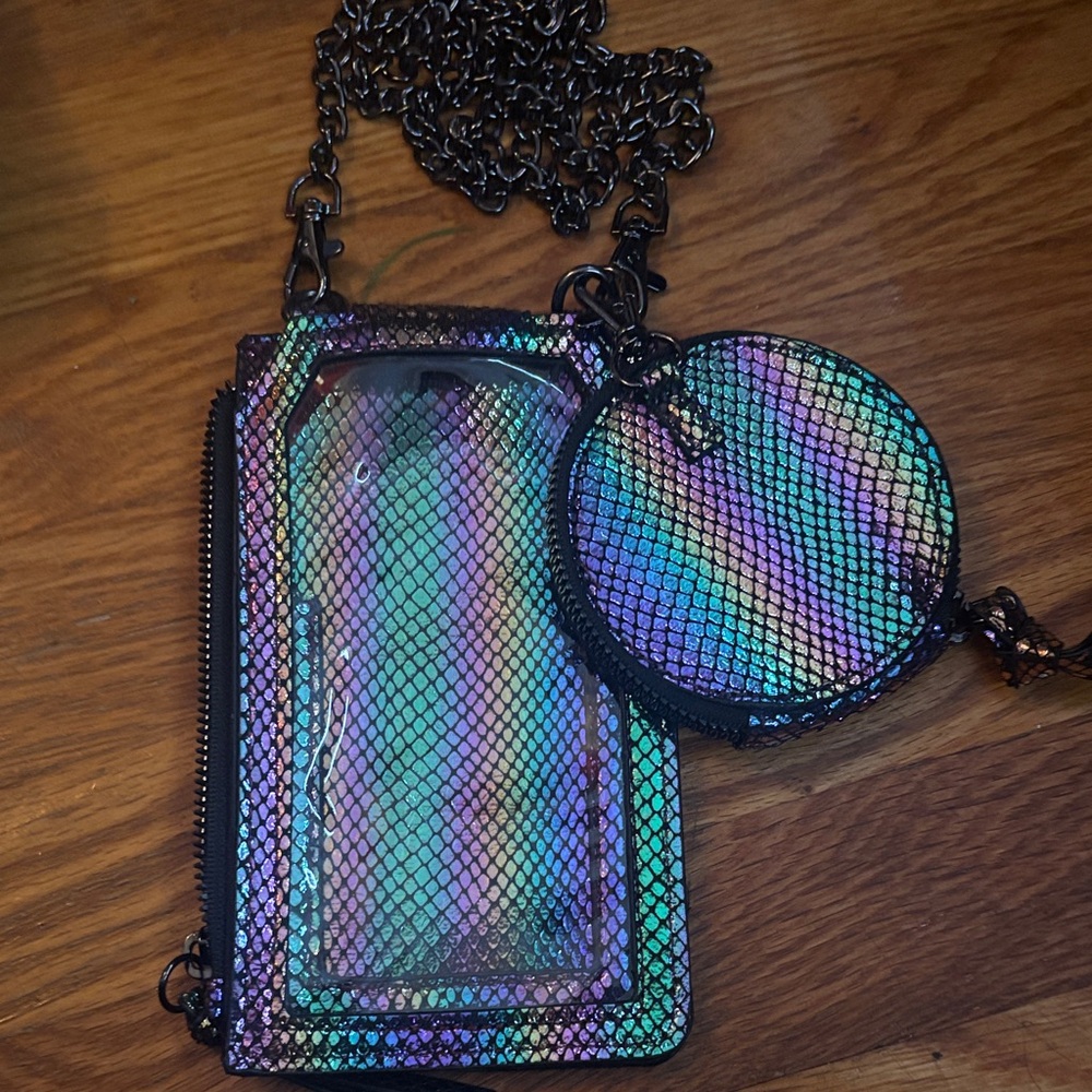 Holographic Phone Crossbody Bag with Chain